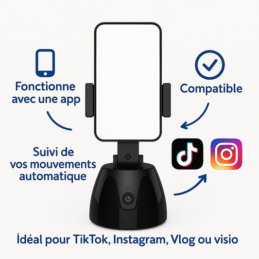 SELFIE+ - Support téléphone, Appel visio et vidéos 360°