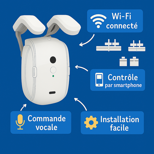 RIDEAU+ - Moteur de rideau intelligent Wi-Fi
